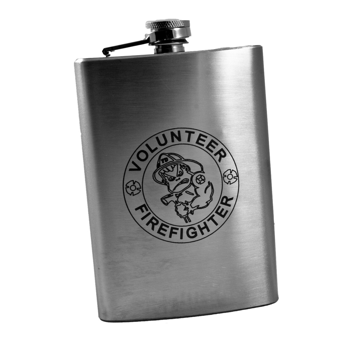 8oz Volunteer Firefighter Stainless Steel Flask 8oz Volunteer Firefighter Stainless Steel Flask